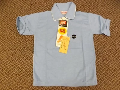 Rockabilly De Colección Años 50 NUEVO NOS Deportivo Azul Papel Delgado Verano Polo Niños Talla 6 Foto 1 de 4