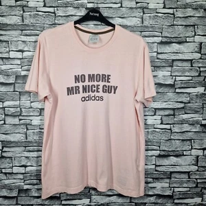 Adidas T-Shirt No more Mr Nice Guy Pink mens 2008 Size Large Red card 180 - Picture 1 of 13