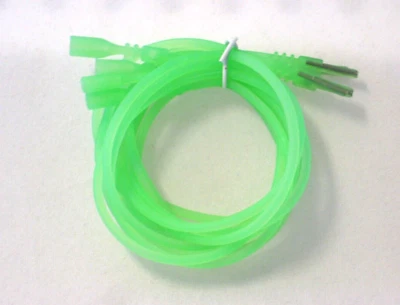 Collar Cordón Silicona Verde Lima (4) Goma Suave 2mm Cierre a Presión 16" o 18" Foto 1 de 2