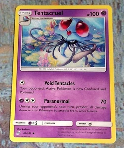Tentacruel Stage 1 Pokemon Card 2019 Team Up 61/181 Uncommon - Picture 1 of 4