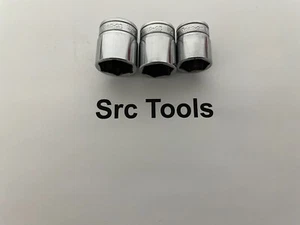 Snap-On Tools USA 3pc 3/8" Drive 6pt SAE Shallow Chrome Sockets FS Series Lot - Picture 1 of 6