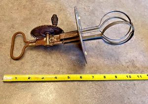 Antique Vintage  All Metal Jar Top Hand Beater Mixer Top, free shipping, works - Picture 1 of 8