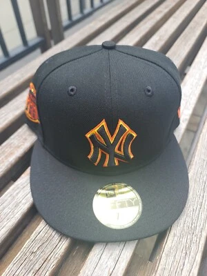 New Era 59fifty Halloween Truco o trato New York Yankees Naranja Sombrero Gorra 7 3/8 Foto 1 de 4