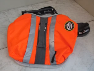 Black Doggie Route Expedition Neon Orange Zip Pouch Dog Winter Jacket Pack- New - Picture 1 of 4