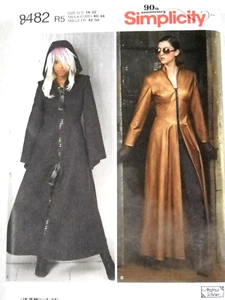 Trench Coat Plumero Disfraz Miss Talla 14-22 Simplicity 8482 Patrón Costura - Imagen 1 de 2