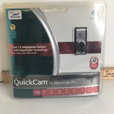 Logitech QuickCam for Notebooks Pro USB-2.0 WebCam w/Microphone 1.3MP  Brand New - Image 1 of 4