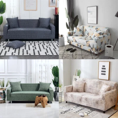 1-4 Seaters Home Sofa Cover Protector Lounge Couch Recliner Slipcover Stretch - Image 1 of 4