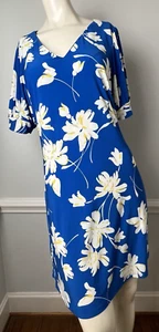 Tommy Hilfiger Women’s Blue Yellow Floral Print Dress Size 12? See Measurements - Picture 1 of 14