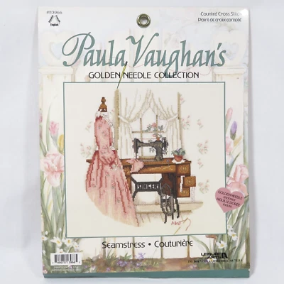 Kit Punto de Cruz Contado Paula Vaughan Costurera Aguja Dorada 113966 Foto 1 de 4
