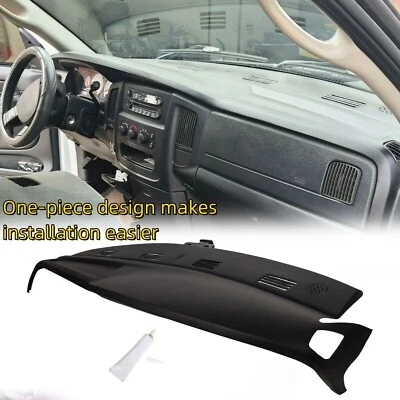 One Piece Molded Dash Cover For 02-05 Dodge Ram 1500 2500 3500 in Textured Black Foto 1 de 4