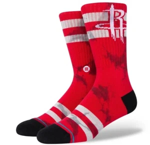 Stance NBA Houston Rockets Dyed Casual Crew Socks Men's Size Large 9-13 NWT - Picture 1 of 5