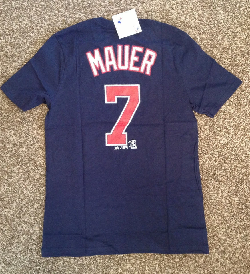 Joe Mauer #7 Majestic MLB JERSEY/CAMISETA Gemelos Azul Marino JUVENTUD Grande/L 14-16 NUEVO CON ETIQUETAS  Foto 1 de 1