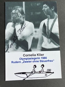 CORNELIA KLIER Olympiasieger 1980 Rudern signed Foto 10x15 mit Zeichnung RARITÄT - Picture 1 of 1