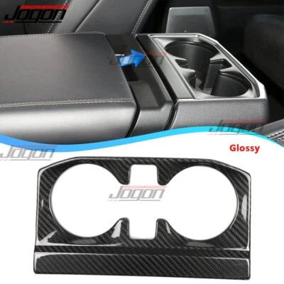 F150 Carbono Real Para Ford F-150 Raptor 2021-25 Portavasos de Agua Trasero Cubierta Bisel Foto 1 de 4