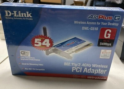 Adaptador PCI inalámbrico D-LINK AirPlus G 802,11 g/2,4 GHz para PC (DWL-G510) - NUEVO Foto 1 de 3