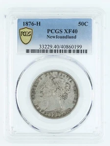 1876-H Canada Newfoundland 50C PCGS XF 40 Trends at $900 Canadian $642 USD - Picture 1 of 4