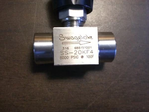 Swagelok S.S. Needle Valve Part #: SS-20KF4 - Picture 1 of 9