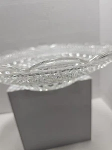 Vintage Glass PLATTER Anchor Hocking Wexford Cupped Edge Scallop Rim 14" - Picture 1 of 6