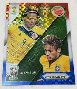 Panini Prizm World cup 2014 Neymar Falcao matchups red white blue power plaid - Picture 1 of 2