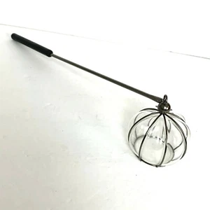 Candle Snuff glass pumpkin Fall Decor Wood Handle Metal Rod Extinguisher  - Picture 1 of 5