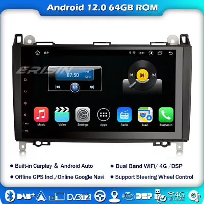 64GB 9"Autoradio Android 14 Navi Carplay Mercedes-Benz W169 W245 Sprinter Viano - Bild 1 von 4