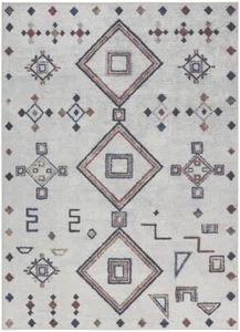 9' X 12' Gray and Brown Geometric Power Loom Washable Area Rug - Picture 1 of 1