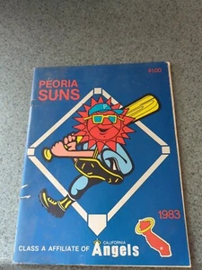 Peoria Suns Klasse A 1983 Baseball-Programm handsigniert von Wally Joyner Devonwhite - Bild 1 von 10