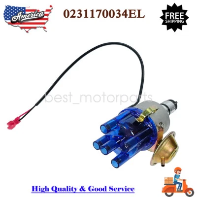 034 Vacuum Advance Electronic Distributor Fits For VW Bug Bus Ghia 0231170034EL - Image 1 of 4