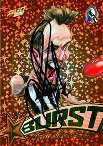 Signed 2016 Collingwood Magpies AFL Select Starburst Card - Steele Sidebottom - Bild 1 von 3