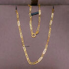 Pure Solid 18K Yellow Gold Women Necklace 1.8mmW Long Cable Chain 18"L
