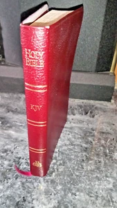 Holy  Bible King James Version Nelson Leather Bound Pocket Size 1996 - Picture 1 of 3