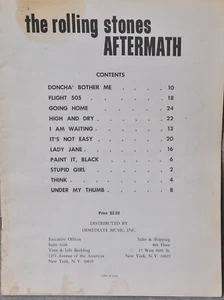 The Rolling Stones Aftermath Songbook / Noten 1969 Immediate Music, NY - Bild 1 von 9