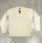Men’s Michael Kors Cable Knit Off White Cream Sweater, XXL new