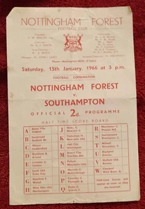 Nottingham Forest FC Reserves vs Southampton FC Reserves 1965/6. - Picture 1 of 2