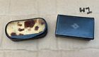 2 Vintage  Snuff Boxes Faux Tortoiseshell hinged & Paper Mache