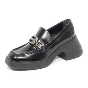 H8139 Mujer Escote Hogan H618 Mujer Tacón Mocasines Negro - Imagen 1 de 4