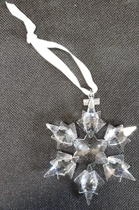 Swarovski ADORNO DE NAVIDAD 2010 Copo de Nieve Cristal 3" Vacaciones Anuales Sin Caja CO - Imagen 1 de 6
