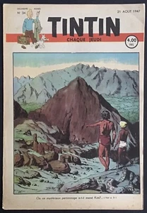 TINTIN Édition belge fascicule n°34 du 21 août 1947 Bon état - Bild 1 von 6