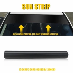 Car Window Sun Visor Strip Tint Front Film Windshield UV Shade 1.5M*300CM - Picture 1 of 10