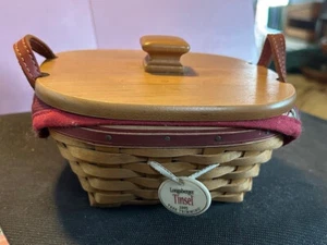 Longaberger Vintage Baumschnitt 2005 Lametta Korb, Liner, Protector, Liner - Bild 1 von 4