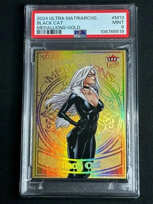 2024 Ultra Matriarchs Medallions Gold Black Cat #M13 PSA 9 MINT MCU SP POP 1 - Image 1 of 2