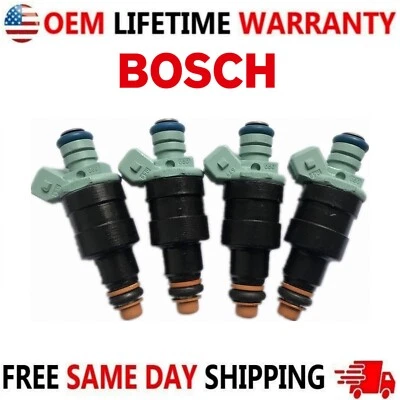 4x Inyectores de combustible Bosch OEM 1984-91 para Volvo 760 745 780 740 2,3 L I4 0280150357 Foto 1 de 4