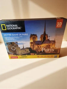 Notre-Dame de Paris 3D Puzzle – National Geographic CubicFun 128 Piece - NIB - Picture 1 of 3