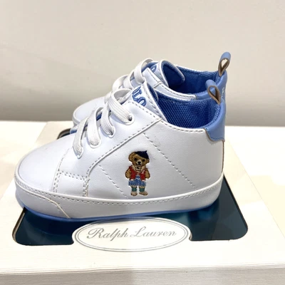 Polo Ralph Lauren Quilton Bear  Baby Infant  White/Blue  Size 3 US - Image 1 of 4