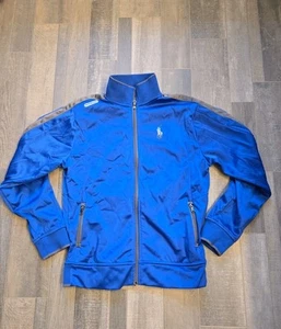 Polo Ralph Lauren Track Jacket Boys XL Royal Blue Gray Full Zip Youth - Picture 1 of 7