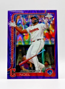 2025 Topps Chrome Rookie Purple Ray Wave #291 Jhonkensy Noel RC /250 -HD - Picture 1 of 2