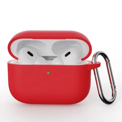 Funda protectora de silicona suave para auriculares + mosquetón para Apple AirPods Pro 3 Foto 1 de 4