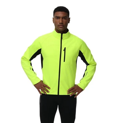 Chaqueta de ciclismo de invierno para hombre a prueba de viento impermeable carcasa suave con reflectante RYJX Foto 1 de 4