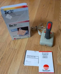 Suncom Tac30 Joystick 9-Pin Controller in Box For Atari & Commodore C64 2600 Vtg - Picture 1 of 10