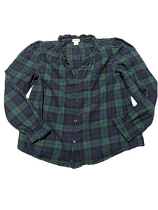 Crewcuts Girls' Black Watch plaid flannel top Size 12 - Picture 1 of 6